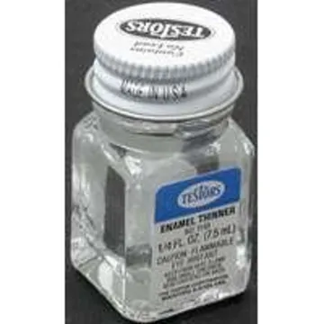 TESTORS 1148TT Enamel Thinner, Liquid, Solvent, Clear, 0.25 oz, Bottle