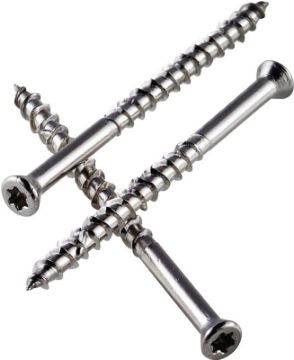 Simpson Strong-Tie T10300DWP Deck Screw, #10 Thread, 3 in L, Box Thread, Flat Head, 6-Lobe Drive, St