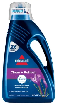 BISSELL 1052 Carpet Cleaner, 60 oz Package, Bottle, Liquid, Characteristic, Pale Yellow