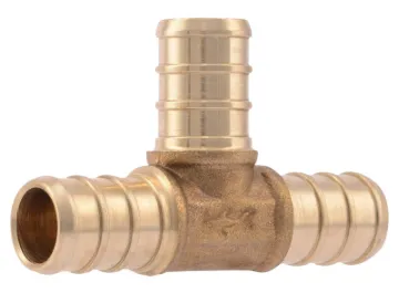 SharkBite UC362LFA10 Brass Crimp Tee, 1/2 in, Barb, Brass, 33 to 200 psi Pressure