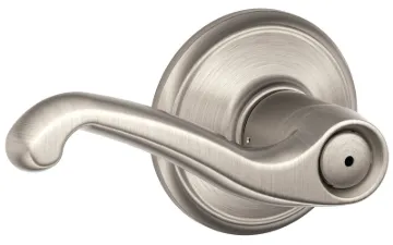 Schlage Flair F40VFLA619 Privacy Lever, Satin Nickel