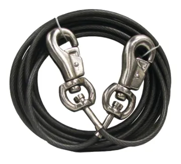 Boss Pet PDQ Q683000099 Super-Beast Tie-Out, 30 ft L Belt/Cable, For: Dogs Up to 125 lb