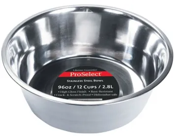 HiLo 56630 Pet Feeding Dish, L, 3 qt Volume, Stainless Steel