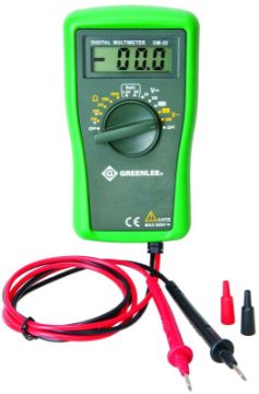 Greenlee DM-25 Digital Multimeter, Digital Display, Functions: AC Voltage, DC Voltage, Resistance