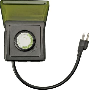 Woods 50012 Mechanical Timer, 15 A, 125 V, 1875 W, 24 hr Time Setting, 24 On/Off Cycles Per Day Cycl