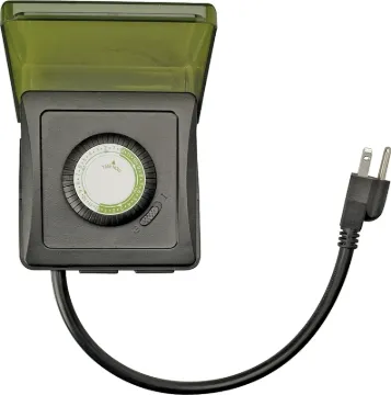 Woods 50012 Mechanical Timer, 15 A, 125 V, 1875 W, 24 hr Time Setting, 24 On/Off Cycles Per Day Cycl