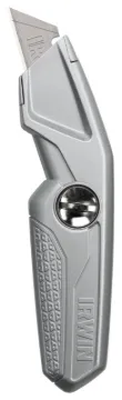 IRWIN 1774103 Fixed Blade Knife, 2-1/2 in L Blade, 3-1/2 in W Blade, Carbon Steel Blade, Ergonomic H
