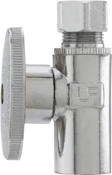 Plumb Pak PP61-1PCLF Shut-Off Valve, 1/2 x 1/2 in Connection, Sweat x Compression, Brass Body