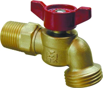 B & K 103-053HN Hose Bibb, 1/2 x 1/2 in Connection, MPT x Male Hose, 125 psi Pressure, Brass Body, A