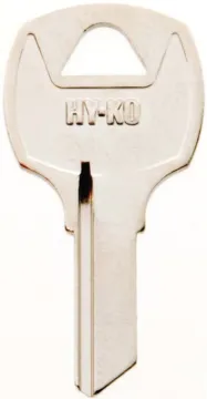 HY-KO 11010RO5 Key Blank, Brass, Nickel, For: National Cabinet Locks