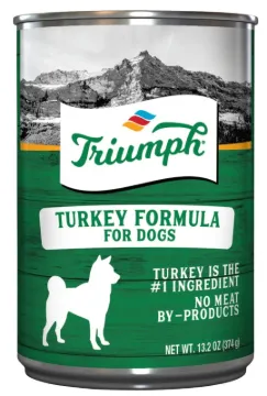 Triumph 6600201 Dog Food, Turkey Flavor, 14 oz Package, Can