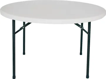 Simple Spaces BT048X001A Folding Table, 29-1/4 in OAH, Steel Frame, Polyethylene Tabletop