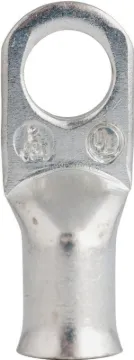GB AML-206 Compression Lug, 2 AWG Wire, 3/8 in Stud, Copper Contact, Silver, 2/Clam