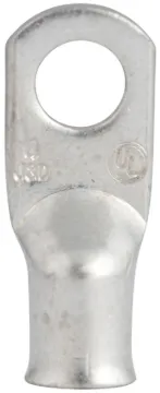 GB AML-203 Compression Lug, 4 AWG Wire, 5/16 in Stud, Copper Contact, Silver, 2/Clam