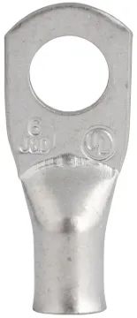 GB AML-201 Compression Lug, 6 AWG Wire, 5/16 in Stud, Copper Contact, Silver, 2/Clam