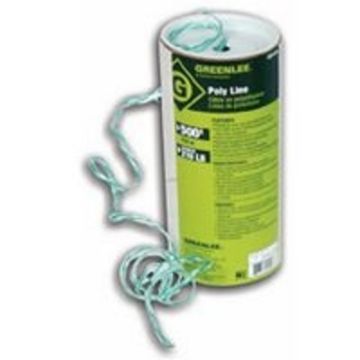 Greenlee 430-500 Twine, 500 ft L, 210 lb Working Load, Polypropylene, Green, Tube