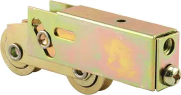 Prime-Line D 1735 Roller Assembly, 1-1/4 in Dia Roller, 5/16 in W Roller, Steel, 2-Roller, Plain Bac