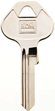 HY-KO 11010M70 Key Blank, Brass, Nickel, For: Master Locks and Padlocks