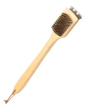 Omaha SP2483L Grill Brush, 3-1/4 in L Brush, 2 in W Brush, Stainless Steel Bristle, Stainless Steel
