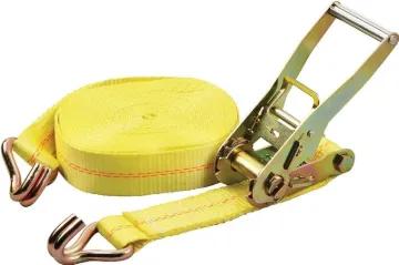 ProSource FH64072 Tie-Down, 2 in W, 40 ft L, Polyester Webbing, Metal Ratchet, Yellow, 3333 lb, Stee