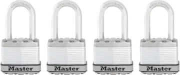 Master Lock Magnum M1XQLF Keyed Padlock, Alike Key, 5/16 in Dia Shackle, 1-1/2 in H Shackle, Boron C