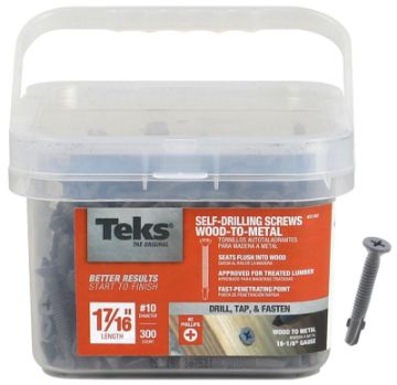 Teks 21381 Screw with Wing, 1-4/9 in L, Flat Head, Phillips Drive, Steel, Zinc