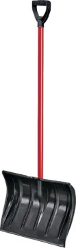 TRUE TEMPER 1673300 Snow Shovel, 18 in W Blade, 14 in L Blade, Combo Blade, Polyethylene Blade, Stee