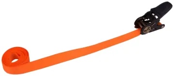 ProSource FH64070-1 Tie-Down, 1 in W, 13 ft L, Polyester Webbing, Metal Ratchet, Orange, 300 lb