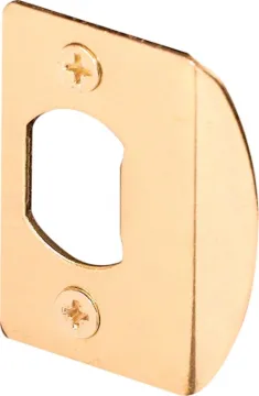 Defender Security E 2349 Door Strike, 2-1/4 in L, 1-7/16 in W, Steel, Brass