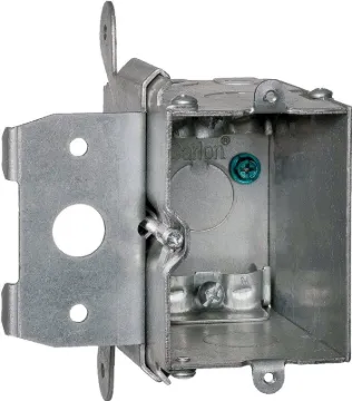 Steel City MB120ADJ Outlet Box, 1-Gang, 5-Knockout, Galvanized Steel, Silver, Box Mounting