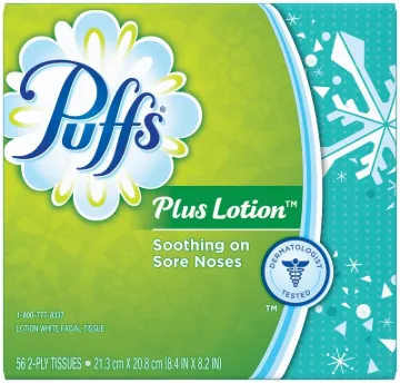 Puffs 34864 Facial Tissue, 8.4 in L, 8.2 in W, 2 -Ply, 24, Paper