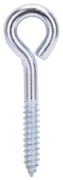 ProSource LR255 Lag Screw Eye, 3/8 in Thread, 3/4 in Dia Eye, Steel, Zinc