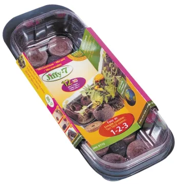 Jiffy J312 Seed Starter Kit, 4.8 in L Tray, 2.2 in W Tray, 12 -Cell, Sphagnum Peat Moss