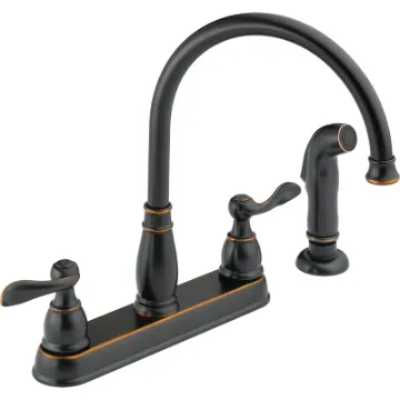 DELTA Windemere 21996LF-OB Kitchen Faucet, 1.8 gpm, 2-Faucet Handle, Plastic, Oil-Rubbed Bronze, Dec