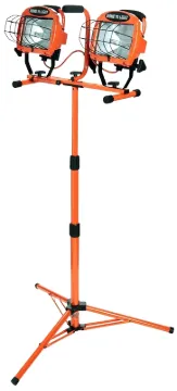 CCI L14SLED Work Light with Telescoping Tripod Stand, 120 V, 1 W, 2-Lamp, Halogen Lamp, 20,000 Lumen