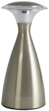 LIGHT IT 24414-130 Lantern Touch, AA Battery, LED Lamp, Metal, Satin Nickel