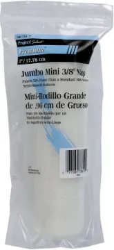 Linzer MR738 Paint Roller Cover, 3/8 in Thick Nap, 6-1/2 in L, Fabric Cover, White