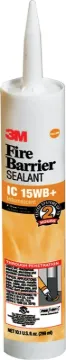 3M IC 15WB+ Fire Barrier Sealant, Yellow, 40 to 122 deg F, 10.1 oz Package, Cartridge