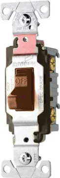 Eaton Wiring Devices CS120B Switch, 20 A, 120/277 V, Screw Terminal, Nylon Housing Material, Brown