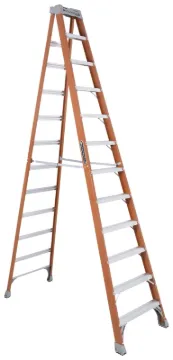 FS1500 Series Fiberglass Stepladder, 12 ft x 31-3/8 in W, 300 lb Capacity