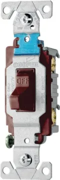 Eaton Wiring Devices CS115B Switch, 15 A, 120/277 V, Screw Terminal, Nylon Housing Material, Brown