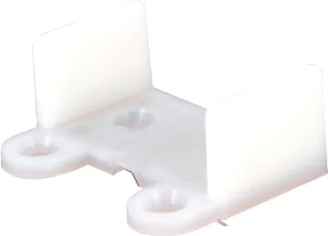 Prime-Line N 6565 Door Floor Guide, Plastic, White, Floor Mounting