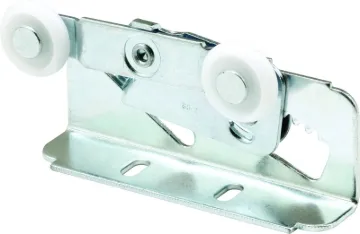 Prime-Line N 6531 Roller Assembly, 7/8 in Dia Roller, 1/4 in W Roller, Steel, Silver, 2-Roller, 75 l