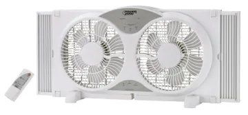 PowerZone BP2-9A Reversible Window Fan, 120 V, 9 in Dia Blade, 12-Blade, 3-Speed, Touch Panel and Re