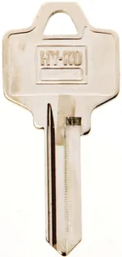 HY-KO 11010NA25 Key Blank, Brass, Nickel, For: National Cabinet, House Locks and Padlocks