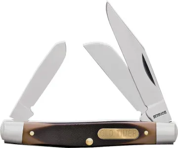 OLD TIMER 34OT Folding Pocket Knife, 2.4 in L Blade, 7Cr17 High Carbon Stainless Steel Blade, 3 -Bla