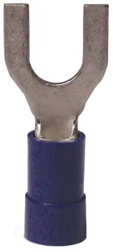 GB 20-114 Spade Terminal, 600 V, 16 to 14 AWG Wire, #8 to 10 Stud, Vinyl Insulation, Blue, 20/Clam