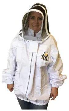 HARVEST LANE HONEY CLOTHSJXXL-102 Beekeeper Jackets with Protective Hood, 2XL, Protective Hood, Zipp