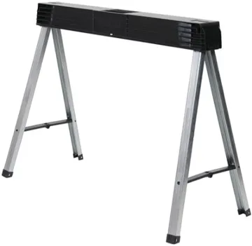STANLEY FATMAX STST11151 Fold Up Sawhorse, 800 lb, 4 in W, 5 in H, 40 in D, Metal/Polypropylene, Gra