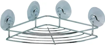 Simple Spaces SS-5881-CH-3L Shower Corner Shelf, 15 lb Max Weight Capacity, 1-Shelf, Steel, Polished